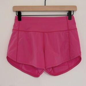 lululemon speed up high rise shorts 2.5” (pink) Excellent condition!